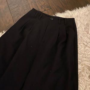 Wide Leg Black Trousers